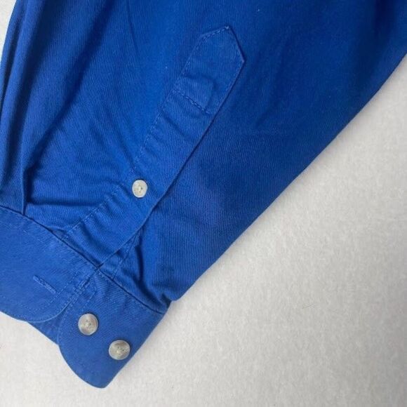 Wrangler National Patriot Blue Long Sleeve Casual Button Down Shirt Men's XL - Picture 7 of 9